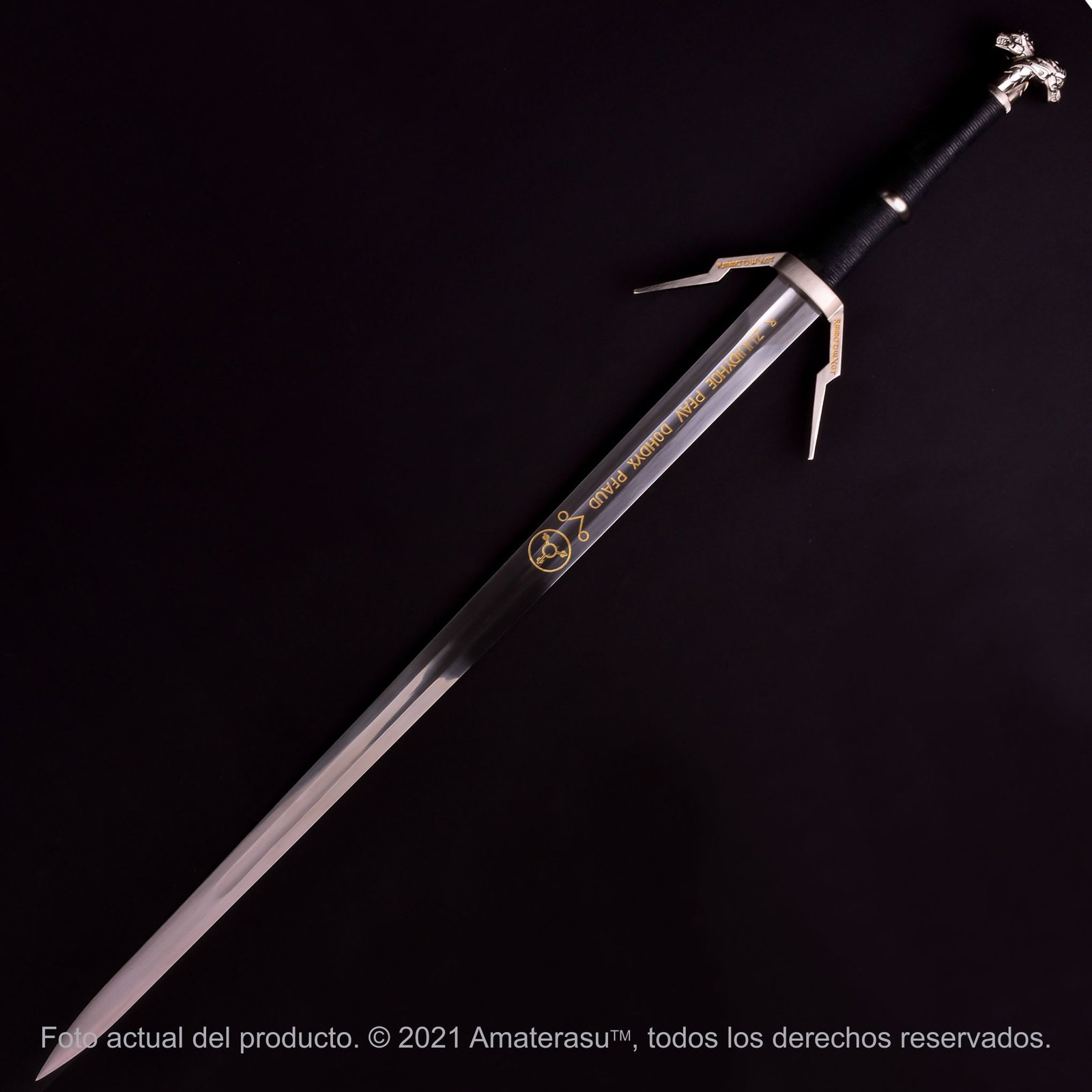 witcher_plata_grabado Espada Kensei Plata de Geralt de Rivia (The Witcher 3)