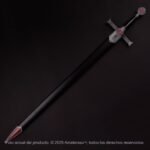 Espadín Ceremonial Templario Cruz Patada Roja - Imagen 3