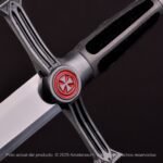 Espadín Ceremonial Templario Cruz Patada Roja - Imagen 5